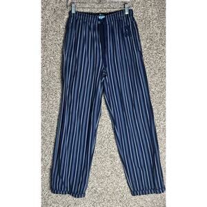 Psycho Bunny Mens Sz Small Lounge Pants Blue Striped Cotton Pajama Pants